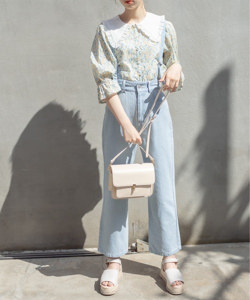 OLIVE des OLIVE（オリーブデオリーブ）の「ゴキゲンサス付パンツ（その他パンツ・レディース・サックスブルー系/ブルー系その他/アイボリー/グレー系その他・FREE）」の8枚目の写真