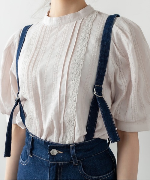 OLIVE des OLIVE（オリーブデオリーブ）の「ゴキゲンサス付パンツ（その他パンツ・レディース・サックスブルー系/ブルー系その他/アイボリー/グレー系その他・FREE）」の6枚目の写真