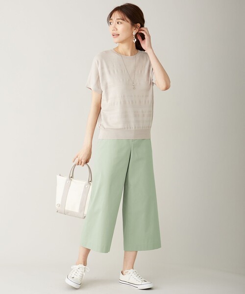 J.PRESS(ジェイプレス)の「【洗える】コットンアセテート ニット(ニット/セーター・レディース・ベージュ系/ネイビー系/ホワイト系/ダルブルー系・T15/T13)」の5枚目の写真