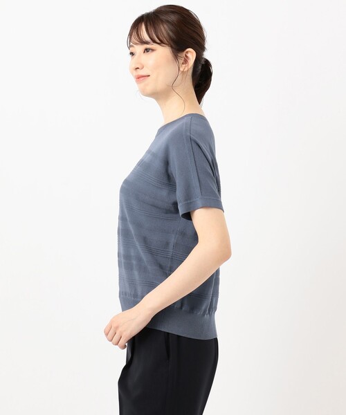 J.PRESS(ジェイプレス)の「【洗える】コットンアセテート ニット(ニット/セーター・レディース・ベージュ系/ネイビー系/ホワイト系/ダルブルー系・T15/T13)」の13枚目の写真