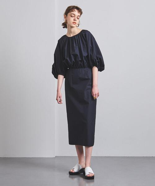 UNITED ARROWS（ユナイテッドアローズ）の「UGCMD ギャザー ボリューム ドレス◆（ワンピース・レディース・ブラック/ネイビー/その他9/その他7・38/36）」の7枚目の写真