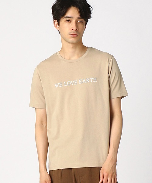 COMME CA ISM(コムサイズム)の「プリントTシャツ(Tシャツ/カットソー・メンズ・ホワイト/ブラック/ブラウン/ベージュ/グリーン/サックスブルー・LARGE/MEDIUM)」の1枚目の写真