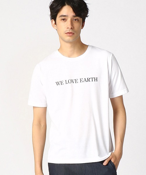 COMME CA ISM(コムサイズム)の「プリントTシャツ(Tシャツ/カットソー・メンズ・ホワイト/ブラック/ブラウン/ベージュ/グリーン/サックスブルー・LARGE/MEDIUM)」の2枚目の写真