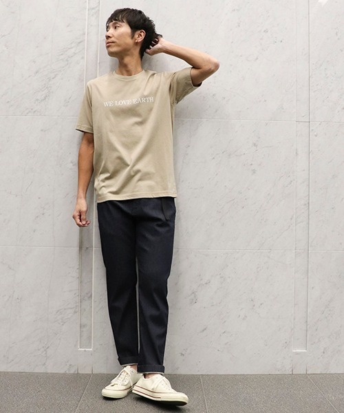 COMME CA ISM(コムサイズム)の「プリントTシャツ(Tシャツ/カットソー・メンズ・ホワイト/ブラック/ブラウン/ベージュ/グリーン/サックスブルー・LARGE/MEDIUM)」の10枚目の写真