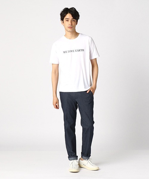 COMME CA ISM(コムサイズム)の「プリントTシャツ(Tシャツ/カットソー・メンズ・ホワイト/ブラック/ブラウン/ベージュ/グリーン/サックスブルー・LARGE/MEDIUM)」の15枚目の写真