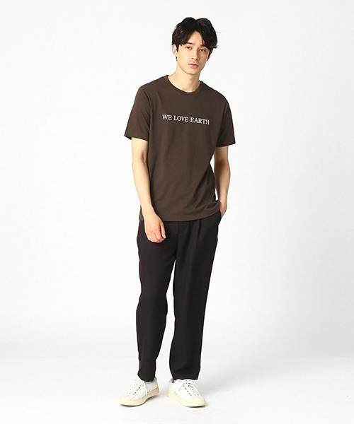 COMME CA ISM(コムサイズム)の「プリントTシャツ(Tシャツ/カットソー・メンズ・ホワイト/ブラック/ブラウン/ベージュ/グリーン/サックスブルー・LARGE/MEDIUM)」の20枚目の写真