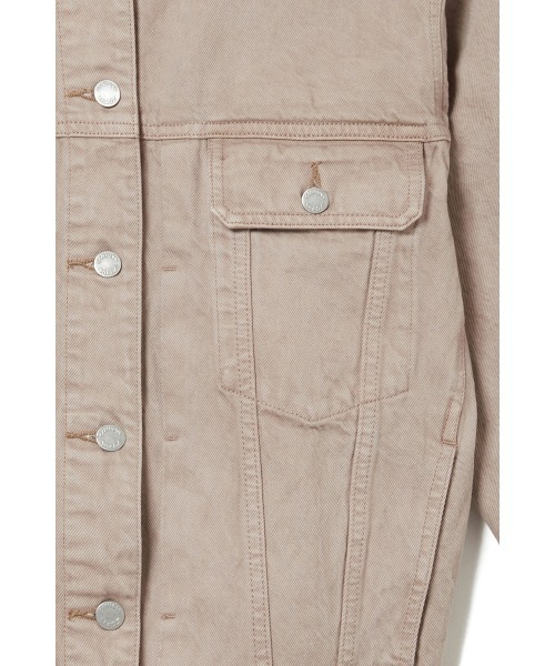 AMERICAN RAG CIE（アメリカンラグシー）の「ノーカラーデニムジャケット（ノーカラージャケット・レディース・オフホワイト/モカ・38/36）」の10枚目の写真