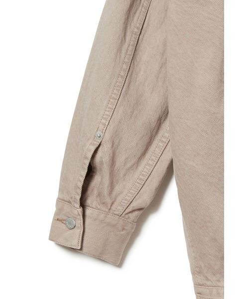 AMERICAN RAG CIE（アメリカンラグシー）の「ノーカラーデニムジャケット（ノーカラージャケット・レディース・オフホワイト/モカ・38/36）」の6枚目の写真