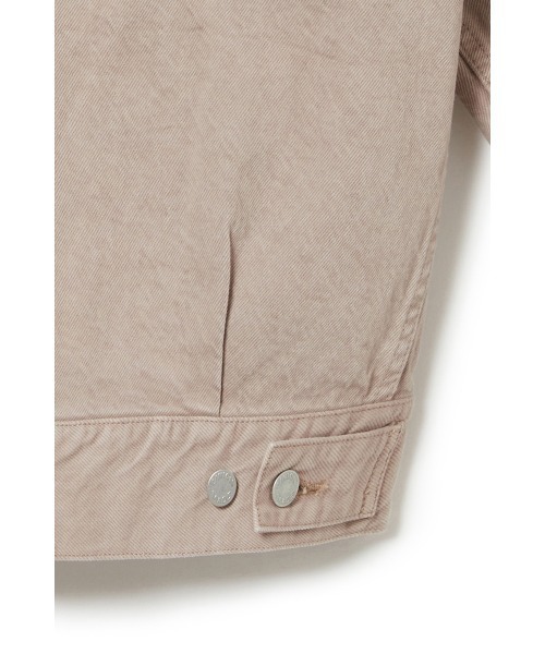 AMERICAN RAG CIE（アメリカンラグシー）の「ノーカラーデニムジャケット（ノーカラージャケット・レディース・オフホワイト/モカ・38/36）」の12枚目の写真