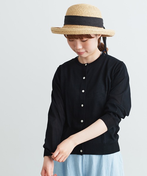 aimer le mieux（エメルミュー）の「aimer レーヨン/ナイロン　アソート釦クルーカーディガン（カーディガン/ボレロ・レディース・ブラック/ピンク/イエロー/グリーン/ホワイト×ブルー・FREE）」の3枚目の写真