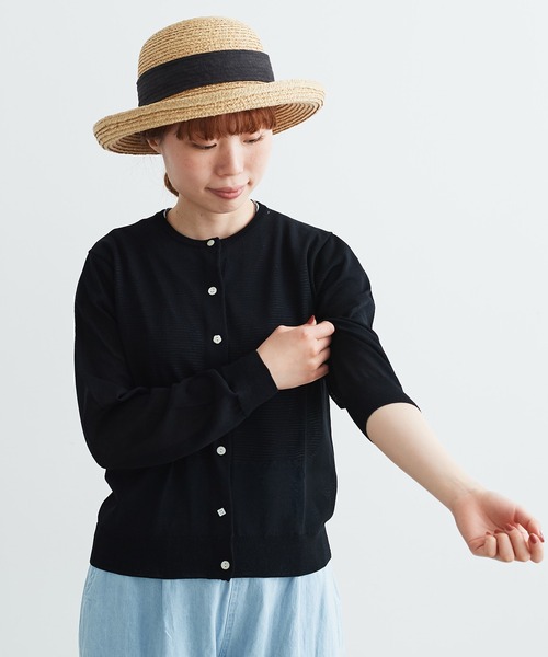 aimer le mieux（エメルミュー）の「aimer レーヨン/ナイロン　アソート釦クルーカーディガン（カーディガン/ボレロ・レディース・ブラック/ピンク/イエロー/グリーン/ホワイト×ブルー・FREE）」の15枚目の写真