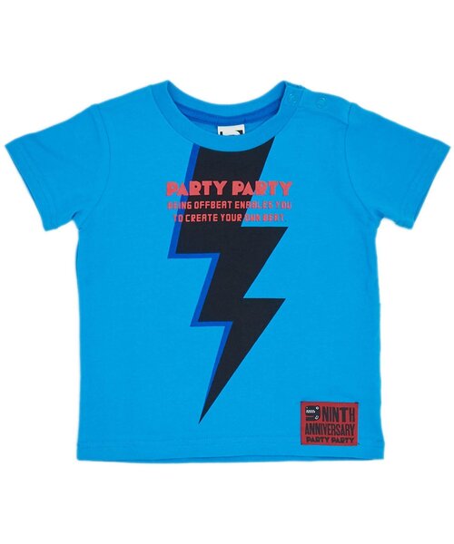 PARTY PARTY(パーティーパーティー)の「/ANNIVERSARY Tシャツ(Tシャツ/カットソー・キッズ・ライム/オフホワイト/ターコイズブルー・80/90/110/100)」の3枚目の写真