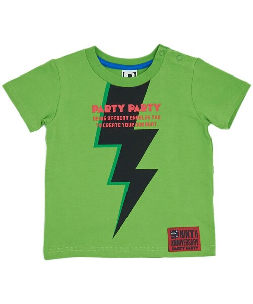 PARTY PARTY(パーティーパーティー)の「/ANNIVERSARY Tシャツ(Tシャツ/カットソー・キッズ・ライム/オフホワイト/ターコイズブルー・80/90/110/100)」の2枚目の写真