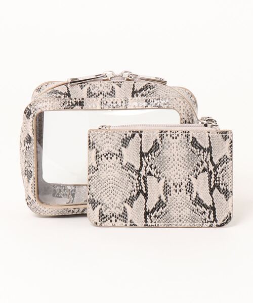 AZUL by moussy（アズールバイマウジー）の「CLEAR WINDOW POUCH /クリアウィンドウポーチ（ポーチ・レディース・ブラック/グレー系その他・FREE）」の4枚目の写真