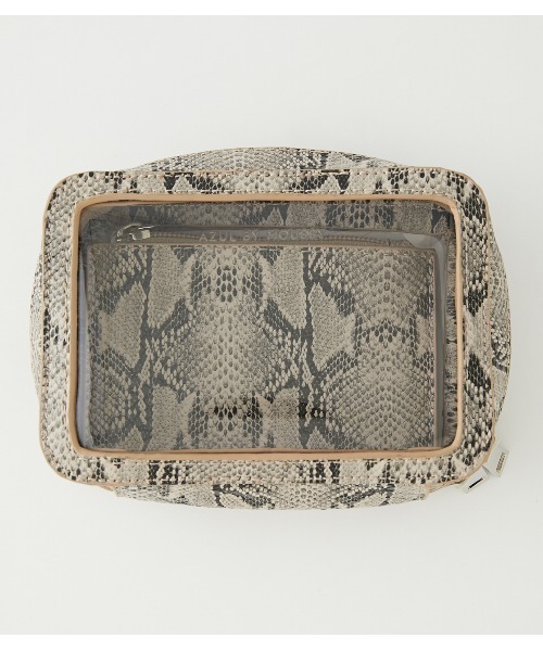 AZUL by moussy（アズールバイマウジー）の「CLEAR WINDOW POUCH /クリアウィンドウポーチ（ポーチ・レディース・ブラック/グレー系その他・FREE）」の2枚目の写真