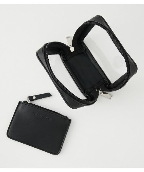 AZUL by moussy（アズールバイマウジー）の「CLEAR WINDOW POUCH /クリアウィンドウポーチ（ポーチ・レディース・ブラック/グレー系その他・FREE）」の11枚目の写真