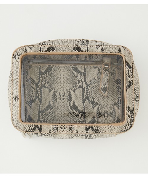 AZUL by moussy（アズールバイマウジー）の「CLEAR WINDOW POUCH /クリアウィンドウポーチ（ポーチ・レディース・ブラック/グレー系その他・FREE）」の13枚目の写真