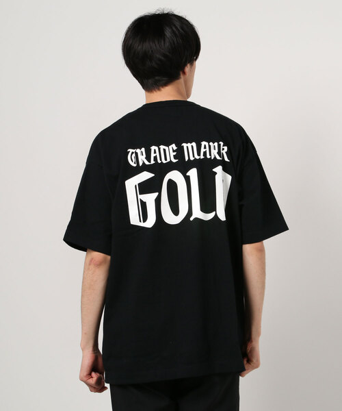 GOLD（ゴールド）の「GOLD / ゴールド：【ONLY ARK】別注14/- HEAVY COTTON S/S WIDE T-SHIRT -GOLD PRINT-：21A-GL78408P[MUS]（Tシャツ/カットソー・メンズ・ブラック/ベージュ/ベージュ系その他/ライトグレー系・L/XL/S/M）」の5枚目の写真