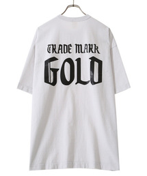 GOLD | GOLD / ゴールド：【ONLY ARK】別注14/- HEAVY COTTON S/S WIDE T-SHIRT -GOLD PRINT-：21A-GL78408P[MUS](Tシャツ/カットソー)