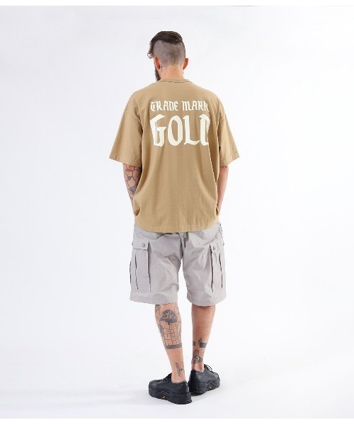 GOLD（ゴールド）の「GOLD / ゴールド：【ONLY ARK】別注14/- HEAVY COTTON S/S WIDE T-SHIRT -GOLD PRINT-：21A-GL78408P[MUS]（Tシャツ/カットソー・メンズ・ブラック/ベージュ/ベージュ系その他/ライトグレー系・L/XL/S/M）」の14枚目の写真