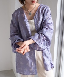 Kastane | シアージャガードレース2WAYカーディガン(シャツ/ブラウス)