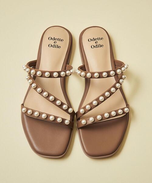 【ODETTE E ODILE】パールライクビジュー サンダル　23.5 4500025S0206_x1_a008.jpg
