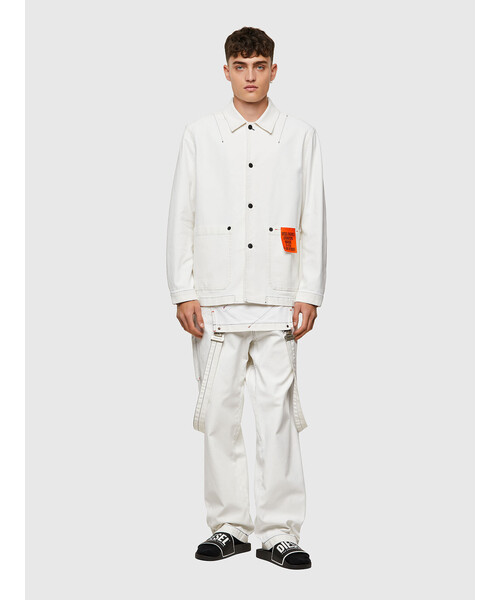 DIESEL（ディーゼル）の「メンズ ジャケット  ナイロンジャケット キャンバスジャケット ライトジャケット（ナイロンジャケット・メンズ・ホワイト・SMALL/MEDIUM/X-LARGE/LARGE）」の2枚目の写真