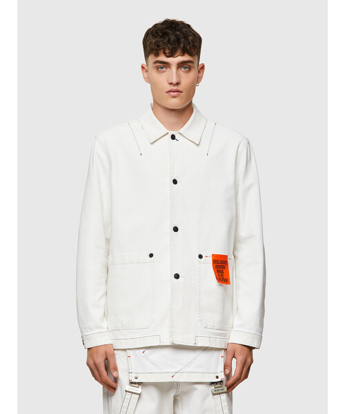 DIESEL（ディーゼル）の「メンズ ジャケット  ナイロンジャケット キャンバスジャケット ライトジャケット（ナイロンジャケット・メンズ・ホワイト・SMALL/MEDIUM/X-LARGE/LARGE）」の5枚目の写真