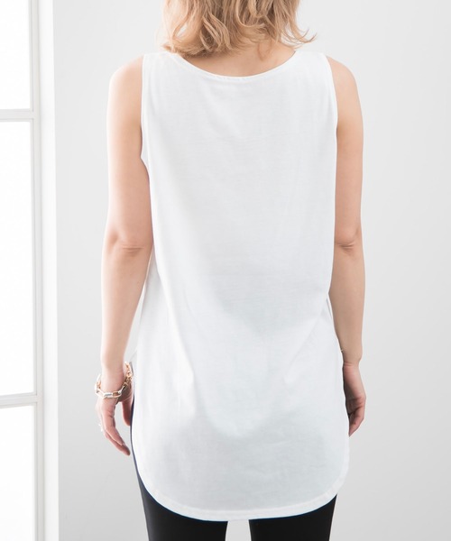 Newlyme(ニューリーミー)の「インナー付メッシュシアートップス(Tシャツ/カットソー・レディース・ブラック/ベージュ/オレンジ・MEDIUM/LARGE)」の17枚目の写真