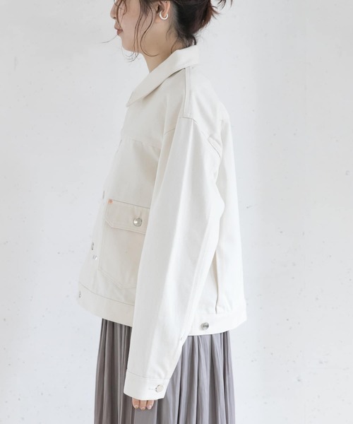 URBAN RESEARCH ROSSO WOMEN(アーバンリサーチ ロッソ)の「TANAKA NEW CLASSIC JEAN JACKET(デニムジャケット・レディース・オフホワイト・SMALL)」の8枚目の写真