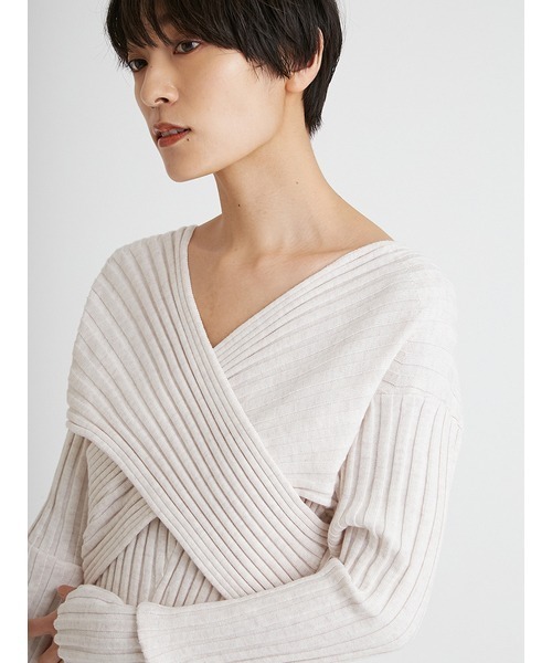 styling/ スタイリング オープンバックニットワンピース styling/（スタイリング）の「オープンバックニットワンピース