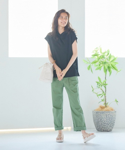 LIPSTAR（リップスター）の「星柄サイドプリーツパーカー（Tシャツ/カットソー・レディース・ブラック/ベージュ/オフホワイト・M）」の11枚目の写真