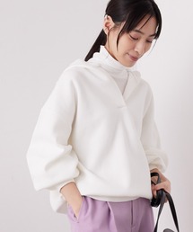 <春まで使える>スウェットライクニットパーカー