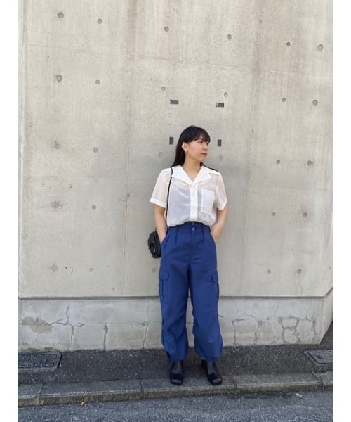 MOUSSY（マウジー）の「VOLUME COMBAT パンツ（カーゴパンツ・レディース・パープル/ライトカーキ/ブルー・1/2）」の8枚目の写真