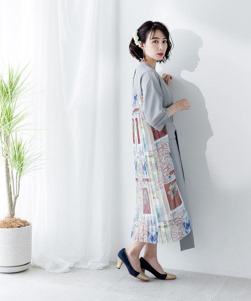 パッチワーク柄プリーツシフォン切替ワンピース ワンピース Is Scolar イズスカラー のファッション通販 Zozotown
