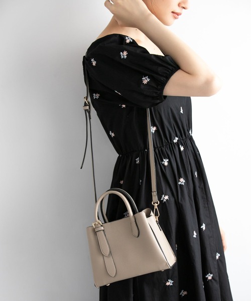 Edit Sheen（エディットシーン）の「ワンサイドベルトハンドルハンドバッグミニ（ハンドバッグ・レディース・オフホワイト/ベビーピンク/ベージュ/オレンジ/レッド/グリーン/イエロー/ブラック/スモーキーグリーン系1/ブラウン系その他/ラベンダー/ミント/サックスブルー・FREE）」の15枚目の写真