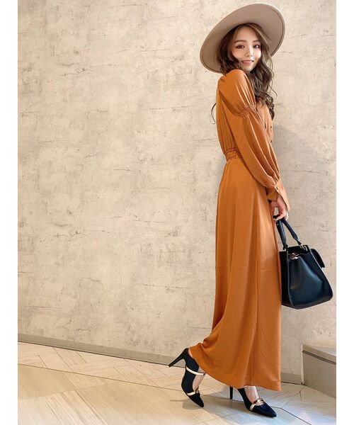 パーミニット PERMINUTE 21SS ボリュームスリーブ マキシワンピース パーミニット PERMINUTE 21SS ボリュームスリーブ マキシワンピース