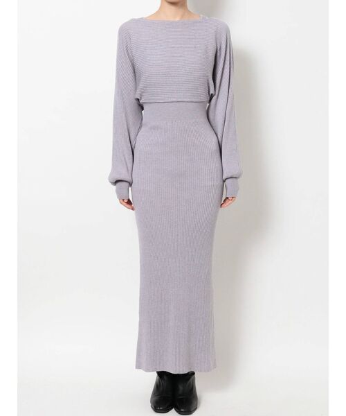 dazzlin（ダズリン）の「レイヤードバックリボンニットワンピース（ワンピース・レディース・パープル/ブラウン/オフホワイト・FREE）」の11枚目の写真