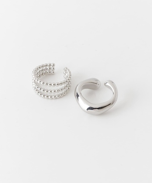 SMELLY(スメリー)の「2セットイヤカフ(イヤーカフ・レディース・シルバー・-)」の3枚目の写真