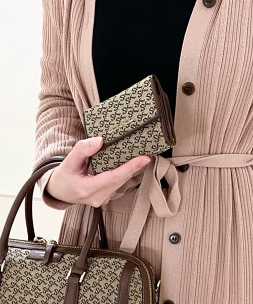 Samantha Thavasa（サマンサタバサ）の「ST Jacquard 三つ折り口金財布（財布・レディース・ブラック/ネイビー/ブラウン・FREE）」の2枚目の写真