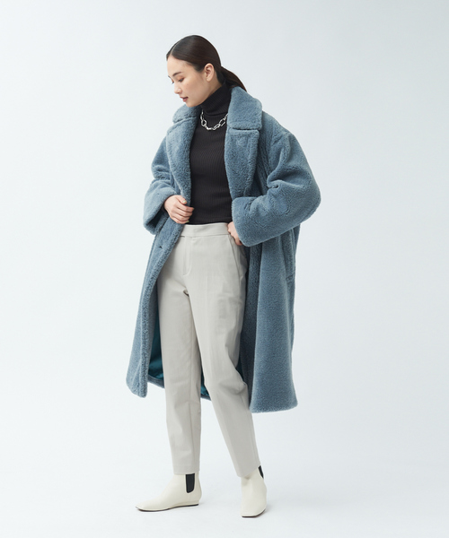 qualite（カリテ）の「テーラードボアコート（テーラードジャケット・レディース・モスグリーン/キャメル・36/38）」の11枚目の写真