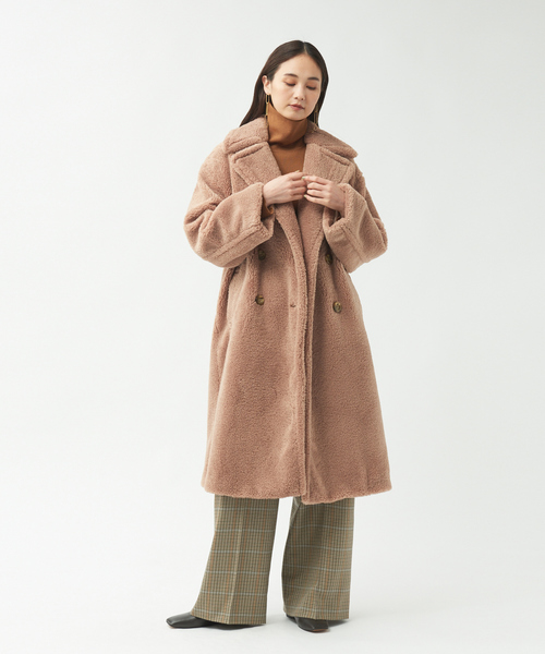 qualite（カリテ）の「テーラードボアコート（テーラードジャケット・レディース・モスグリーン/キャメル・36/38）」の18枚目の写真