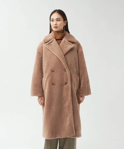 qualite（カリテ）の「テーラードボアコート（テーラードジャケット・レディース・モスグリーン/キャメル・36/38）」の14枚目の写真