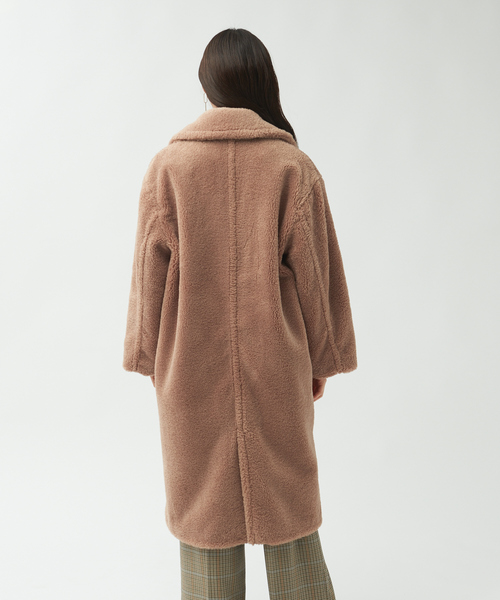 qualite（カリテ）の「テーラードボアコート（テーラードジャケット・レディース・モスグリーン/キャメル・36/38）」の10枚目の写真