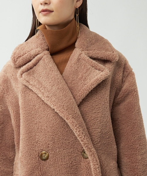 qualite（カリテ）の「テーラードボアコート（テーラードジャケット・レディース・モスグリーン/キャメル・36/38）」の17枚目の写真