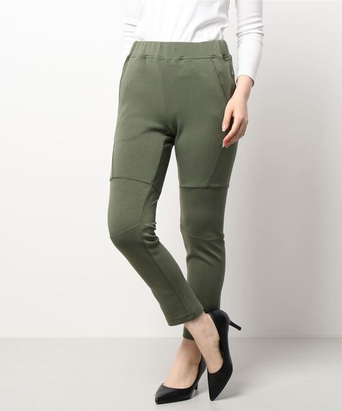 Grand PARK（グランドパーク）の「柔らかストレッチ　スポンジテック素材のジャージーパンツ（スウェットパンツ・レディース・カーキ/トップグレー/チャコールグレー/ネイビー・FREE）」の19枚目の写真