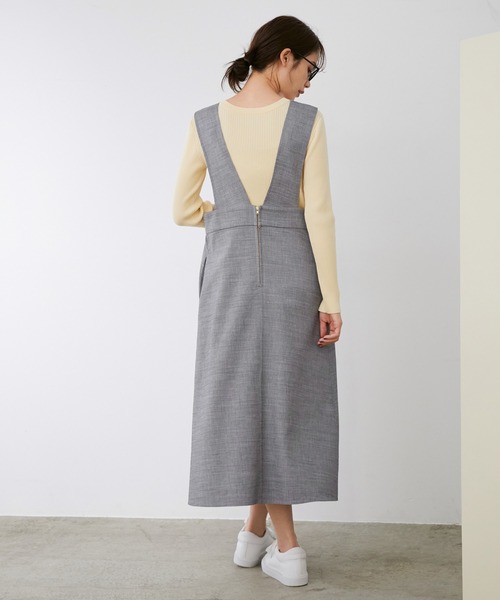 ROPE'（ロペ）の「【シリーズ】ウーステットライクリバージャンパースカート（ジャンパースカート・レディース・ライトグレー/ベージュ・38）」の15枚目の写真