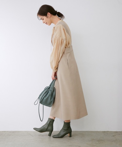 ROPE'（ロペ）の「【シリーズ】ウーステットライクリバージャンパースカート（ジャンパースカート・レディース・ライトグレー/ベージュ・38）」の5枚目の写真