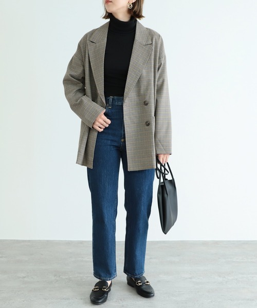 reca（レカ）の「Wピークドラペルジャケット（テーラードジャケット・レディース・ベージュ/ブラウン・M）」の12枚目の写真