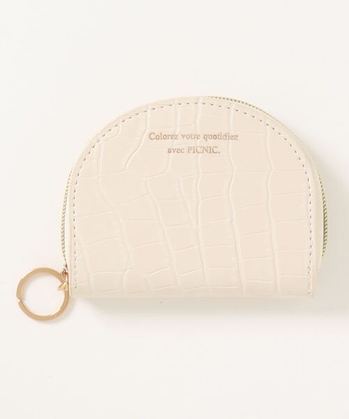 ROPE' PICNIC(ロペピクニック)の「ミラー付クロコ型押しマルチケース(その他小物・レディース・ブラック/マスタード/オフホワイト・FREE)」の1枚目の写真